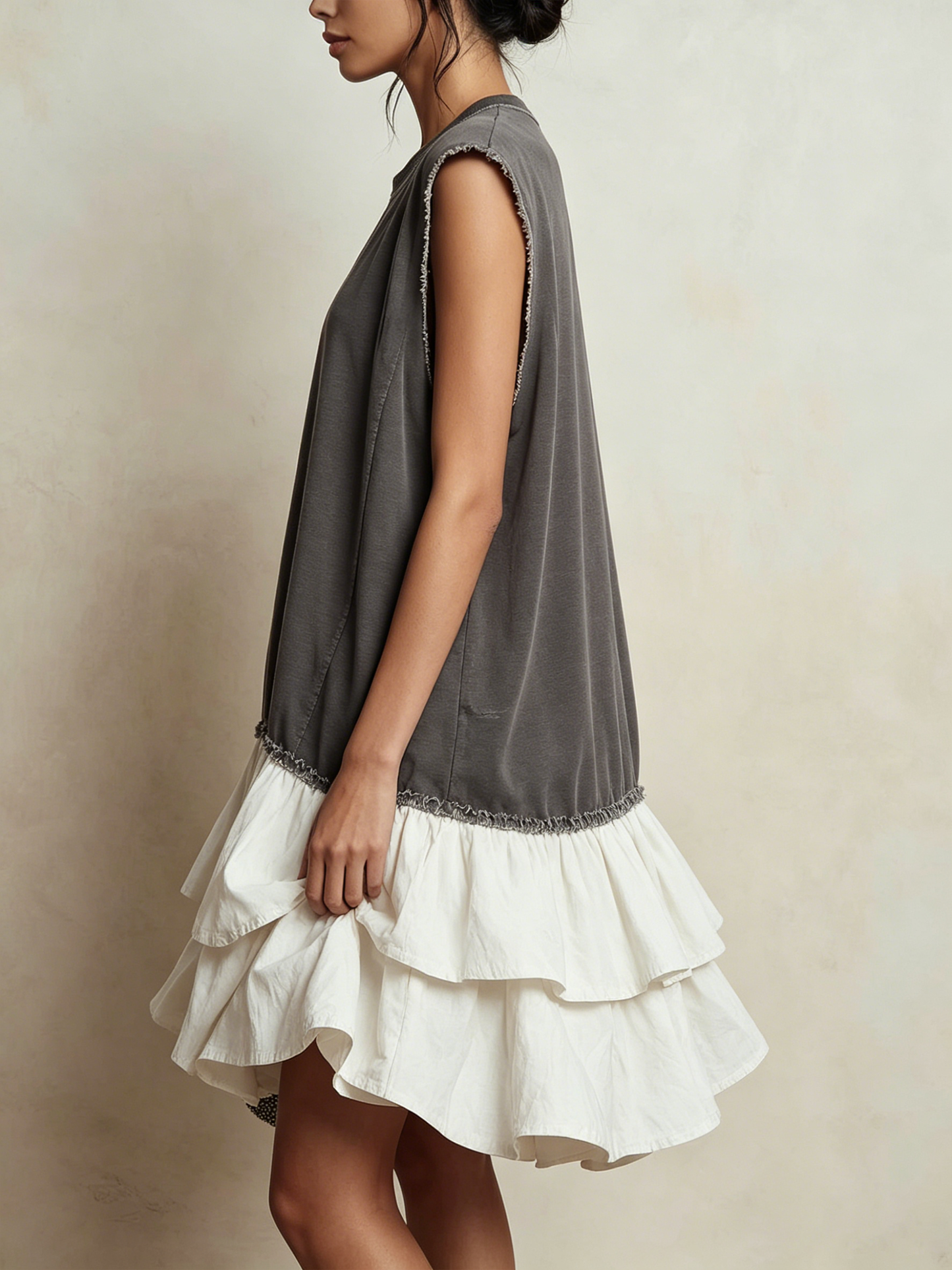 Ilaria | Vestido casual en bloques de color, ajuste amplio, de vacaciones