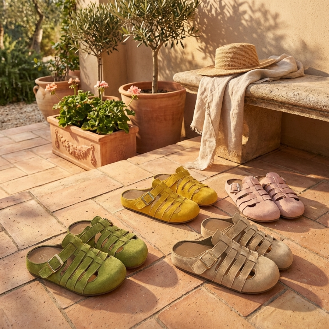 Clara | Sandalias Mules Amarillas de Confort sin Cierre