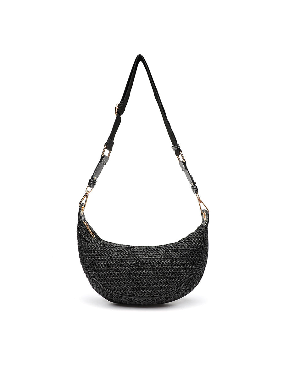 Bolso Bandolera Casual de Paja Tejida