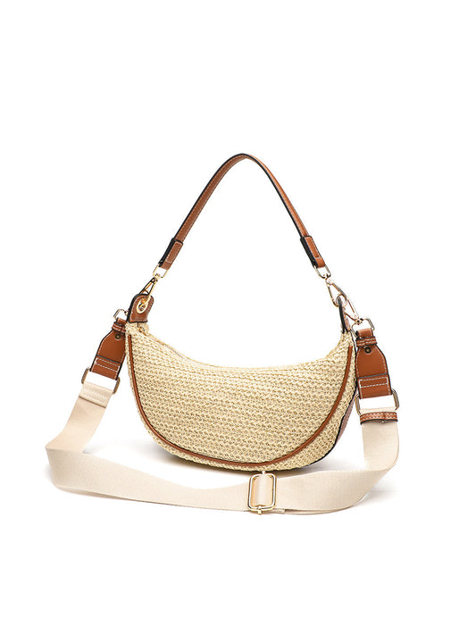 Bolso Bandolera Casual de Paja Tejida