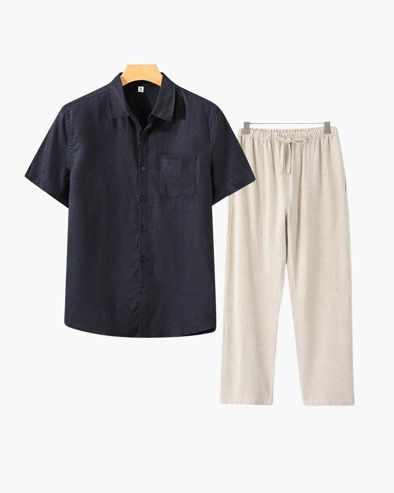 Combo de Lino Manga Corta Palma