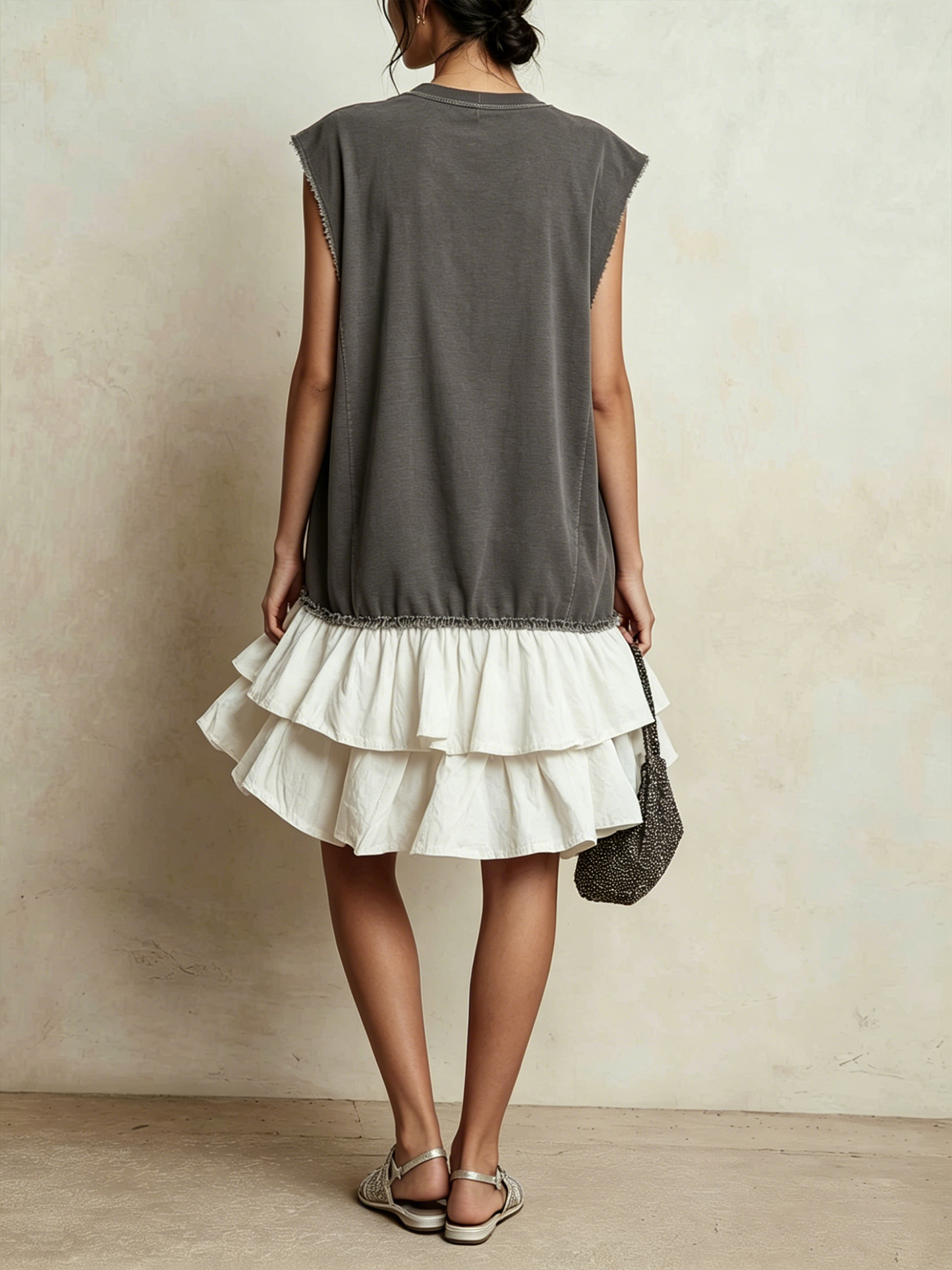 Ilaria | Vestido casual en bloques de color, ajuste amplio, de vacaciones