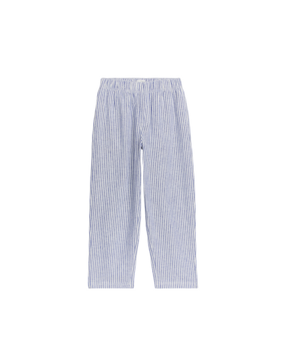 Pantalón de Lino a Rayas Cortina