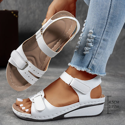 Elisa | Sandalias Ortopédicas Blancas con Correas Ajustables y Suela Ergonómica