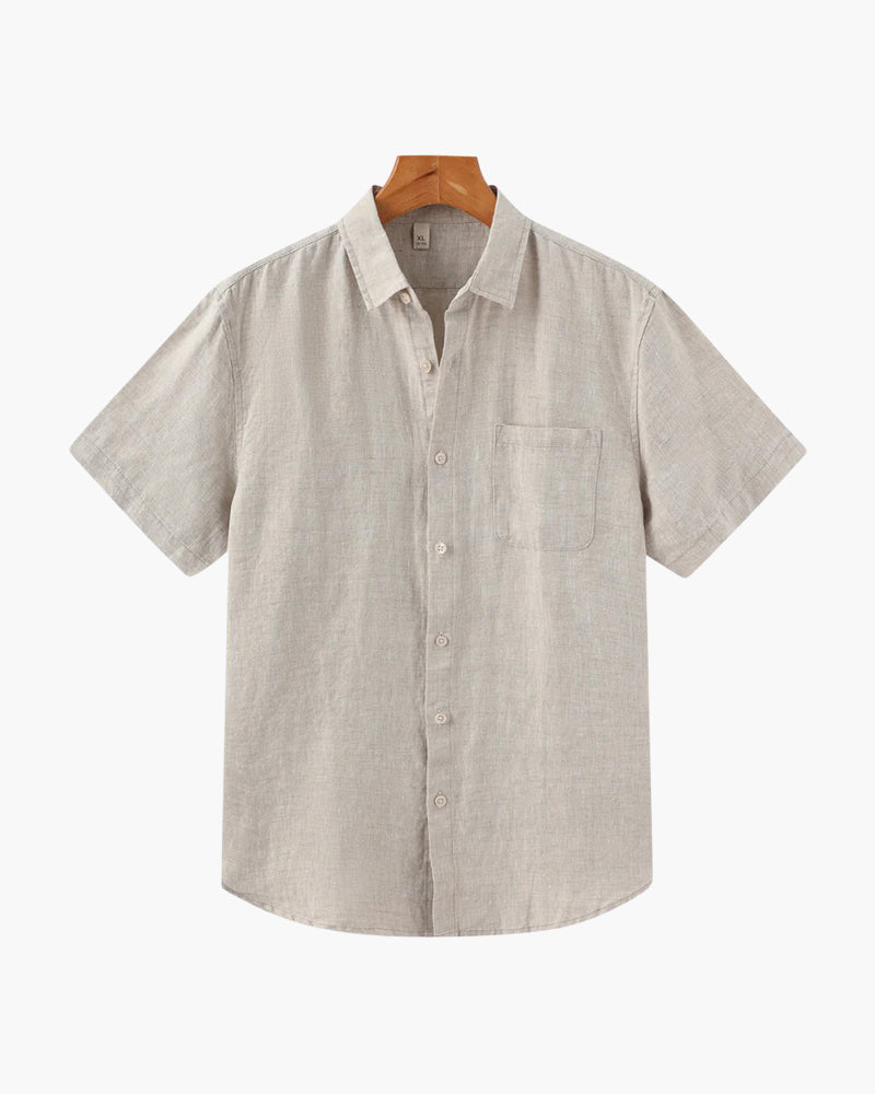 Camisa de Lino Manga Corta St. Tropez