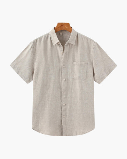 Camisa de Lino Manga Corta St. Tropez