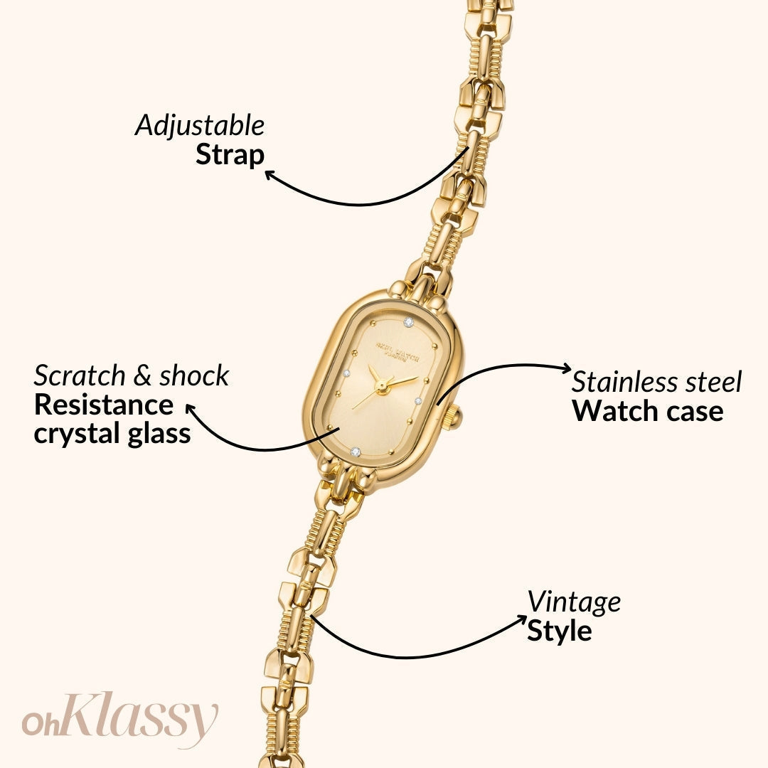 Amara | Reloj Dorado con Esfera Dorada