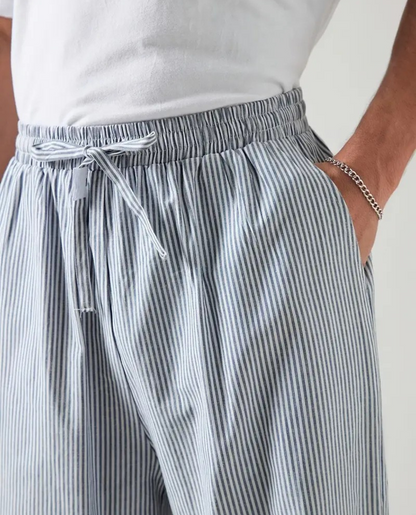 Pantalón Ancho de Algodón a Rayas Aix-en-Provence