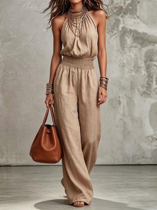 Alessia | Mono Elegante de Espalda Descubierta, Estilo Verano Chic
