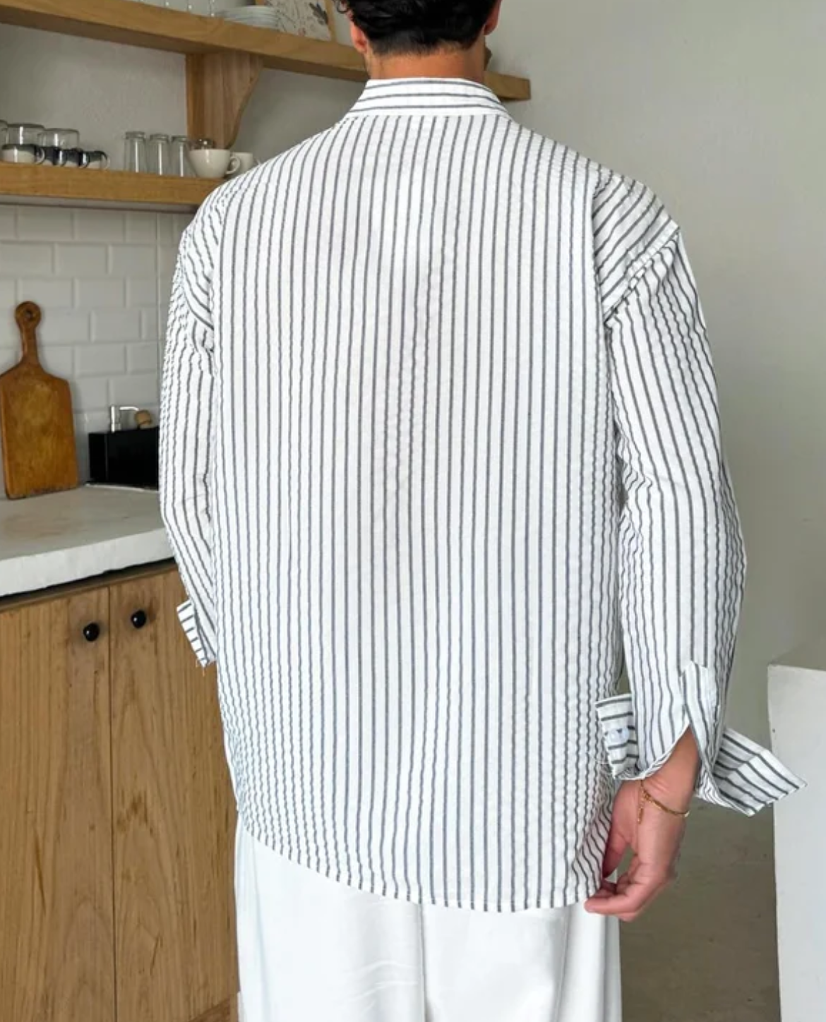 Camisa de Lino a Rayas Procida