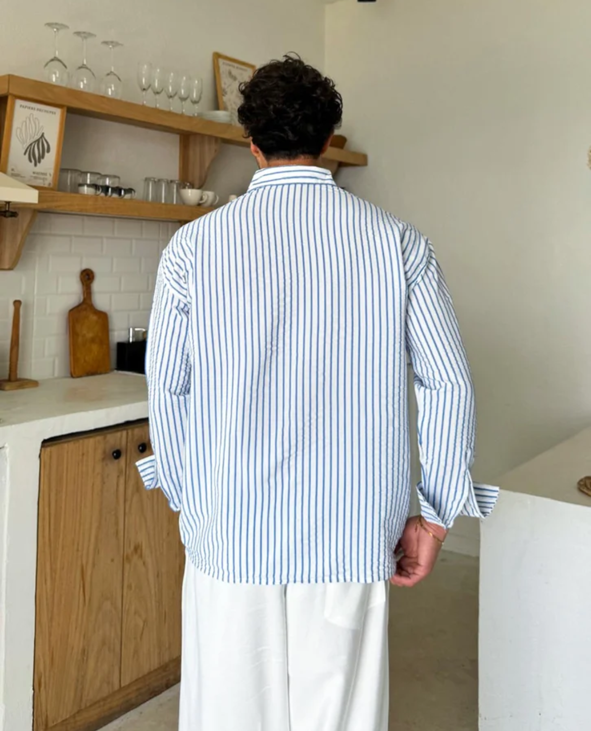 Camisa de Lino a Rayas Procida