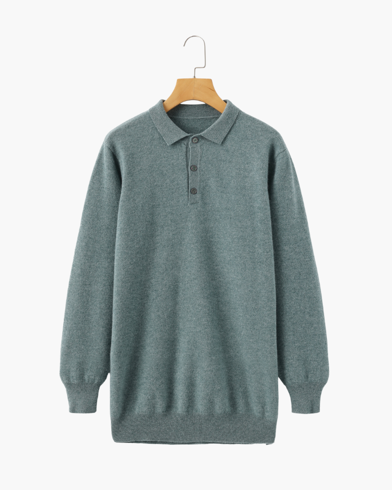 Polo Manga Larga 100% Cachemira Mánchester