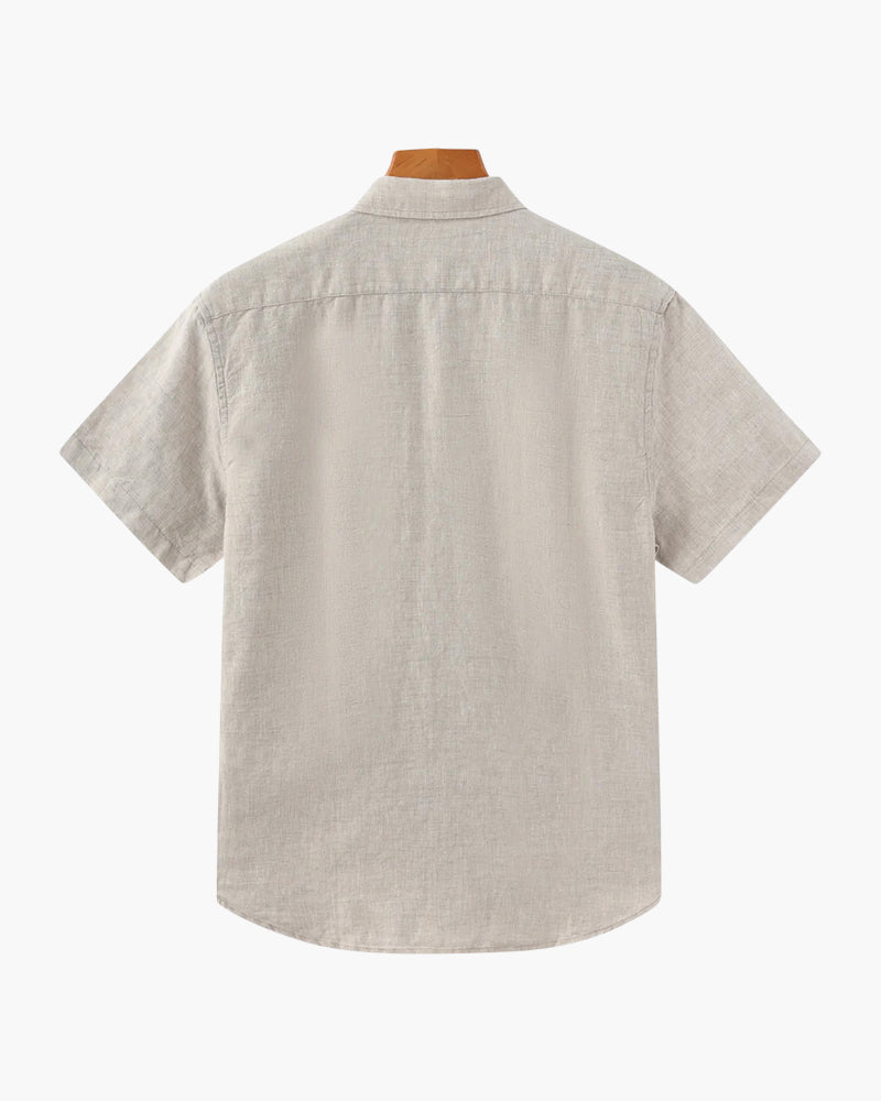 Camisa de Lino Manga Corta St. Tropez