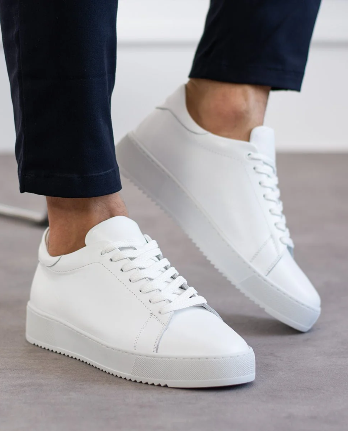 Zapatillas de Piel Blancas Lucerna