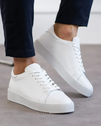Zapatillas de Piel Blancas Lucerna