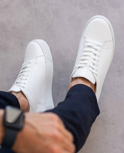 Zapatillas de Piel Blancas Lucerna