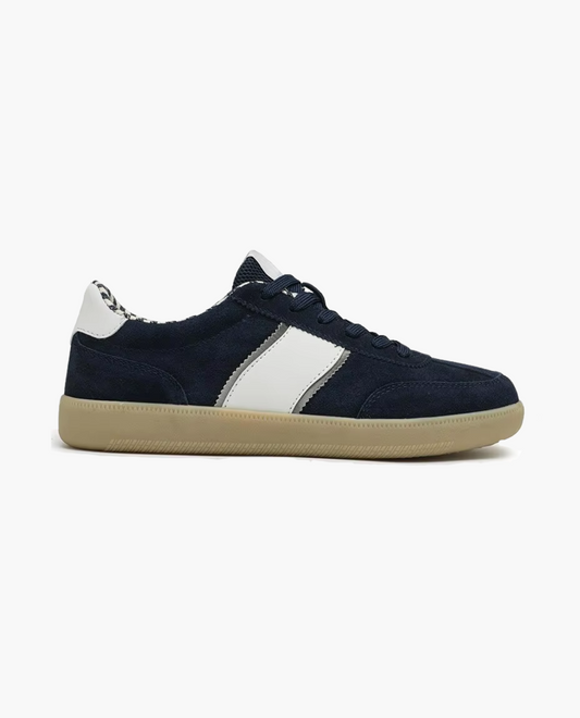 Zapatillas de Ante con Panel de Piel Amberes