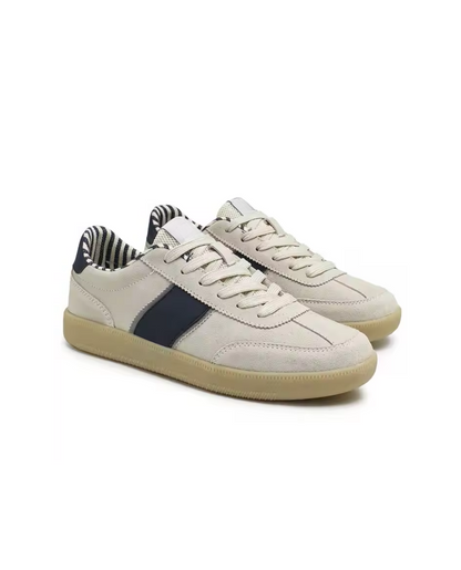 Zapatillas de Ante con Panel de Piel Amberes