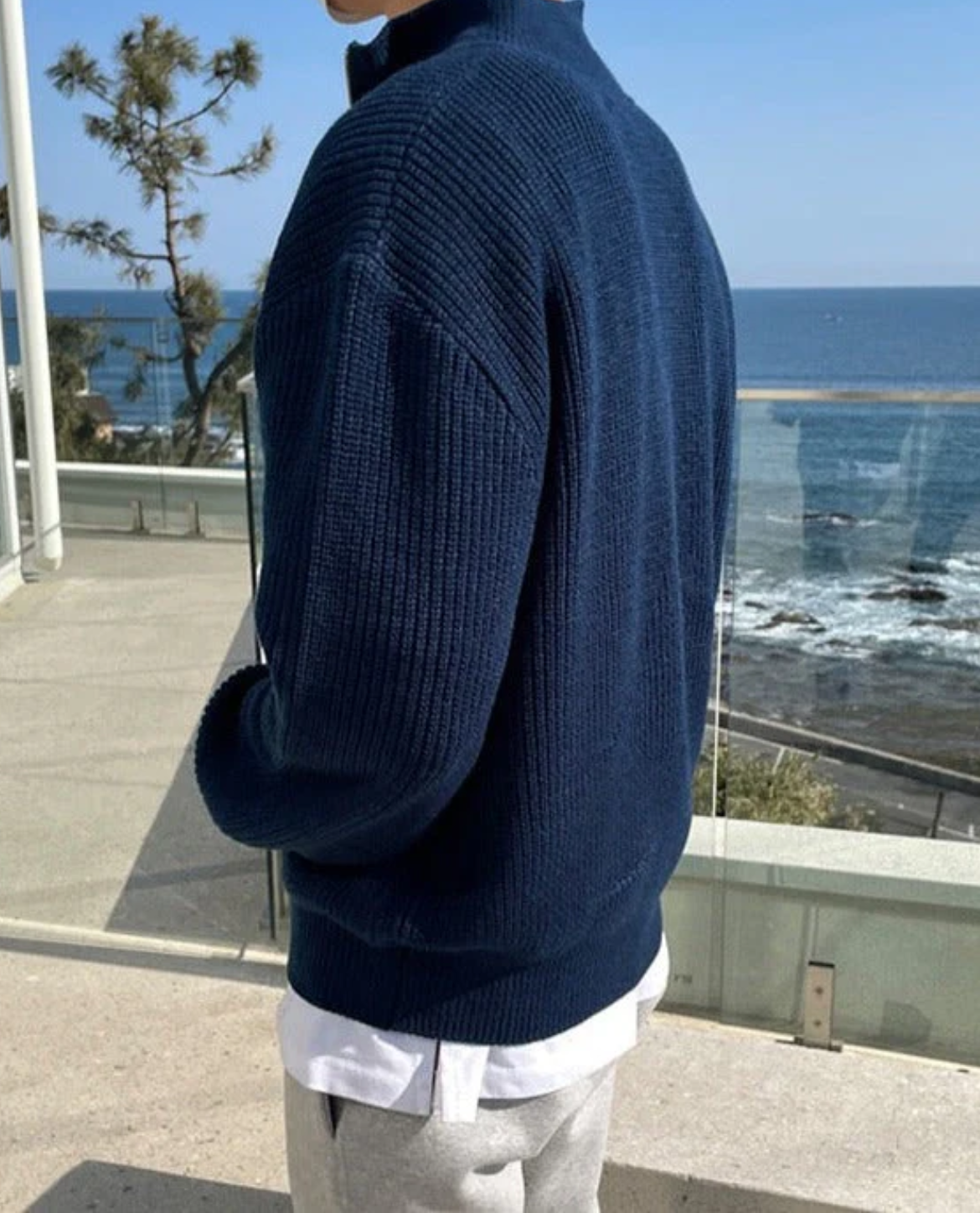 Jersey Cuello Alto con Cremallera Interlaken