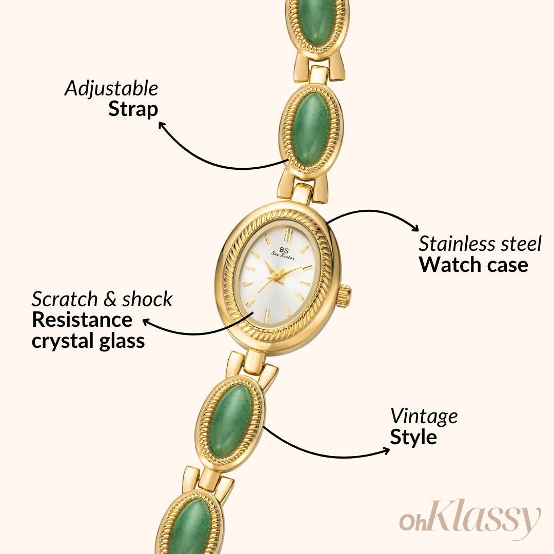 Gabriella | Reloj Dorado con Esfera Plateada