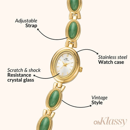 Gabriella | Reloj Dorado con Esfera Plateada