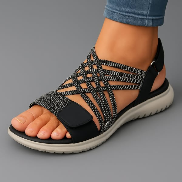 María | Sandalias Ortopédicas Azules Ultraligeras con Tiras Elásticas Transpirables
