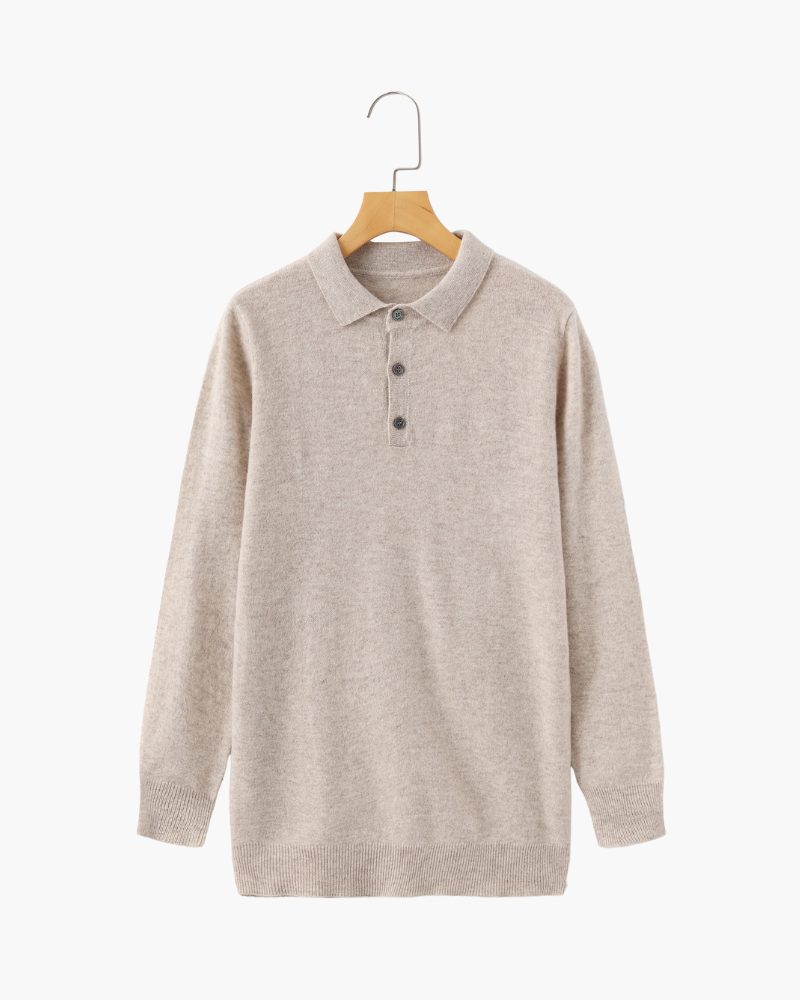 Polo Manga Larga 100% Cachemira Mánchester