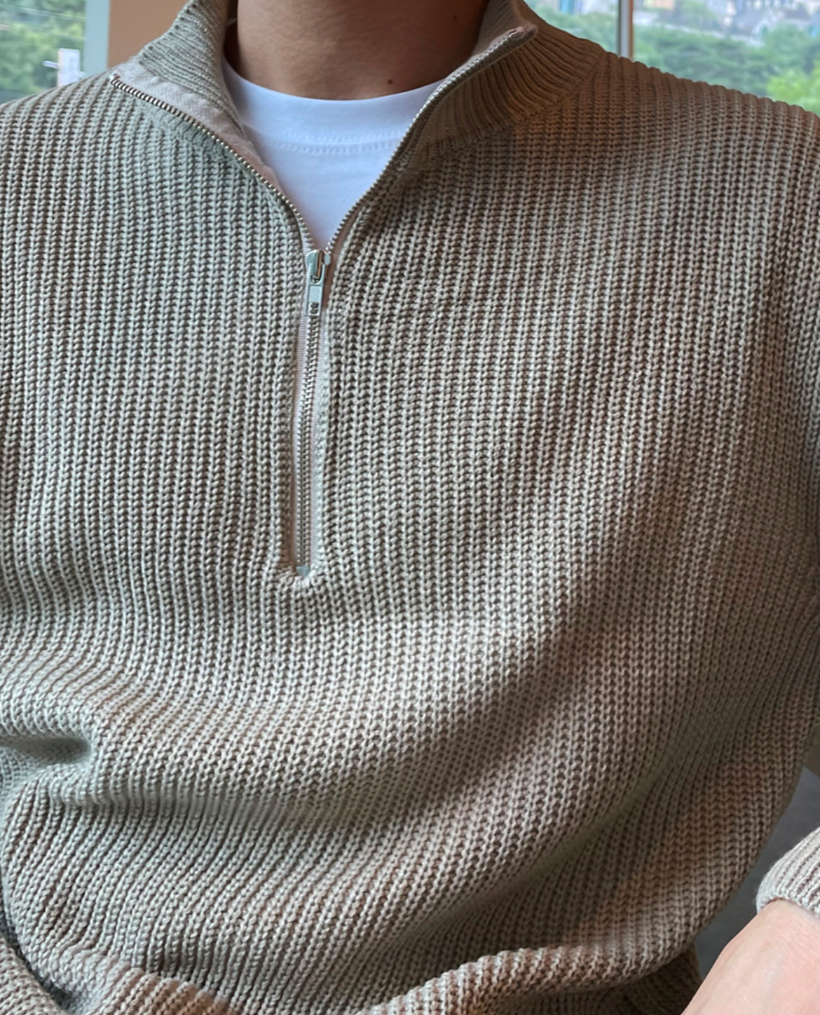 Jersey Cuello Alto con Cremallera Interlaken