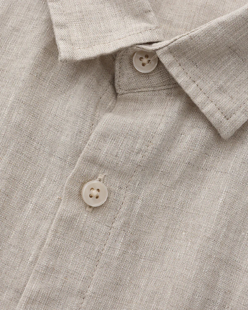 Camisa de Lino Manga Corta St. Tropez