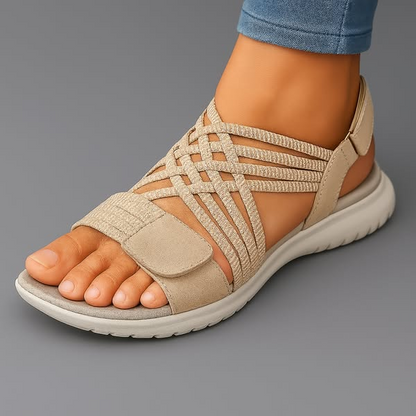 María | Sandalias Ortopédicas Azules Ultraligeras con Tiras Elásticas Transpirables