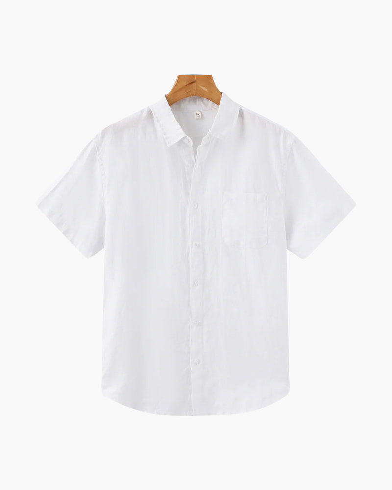 Camisa de Lino Manga Corta St. Tropez