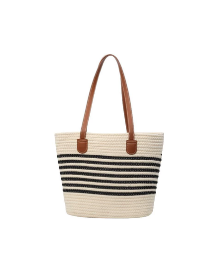 Bolso de Paja Tejida de un Asa para Vacaciones en la Playa
