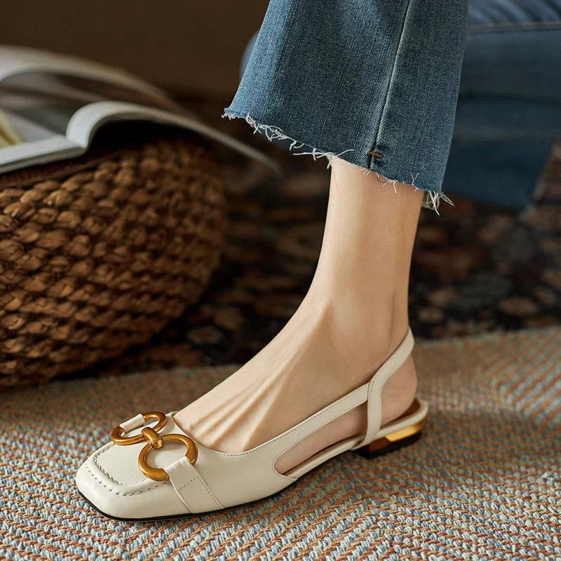 Cecilia | Sandalias Ortopédicas Azul Oscuro con Plantilla Acolchada y Hebilla Ajustable