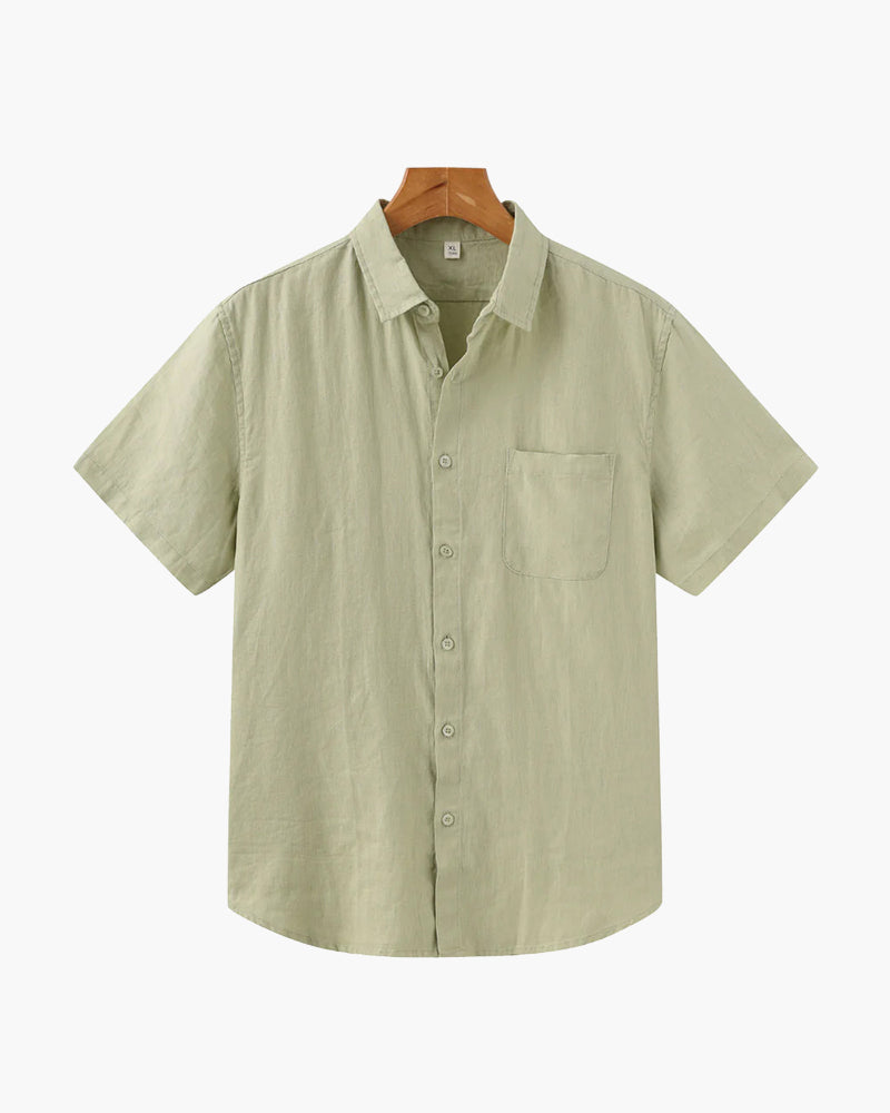 Camisa de Lino Manga Corta St. Tropez