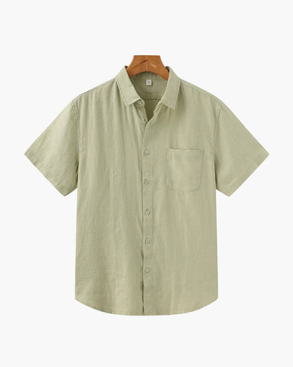 Camisa de Lino Manga Corta St. Tropez