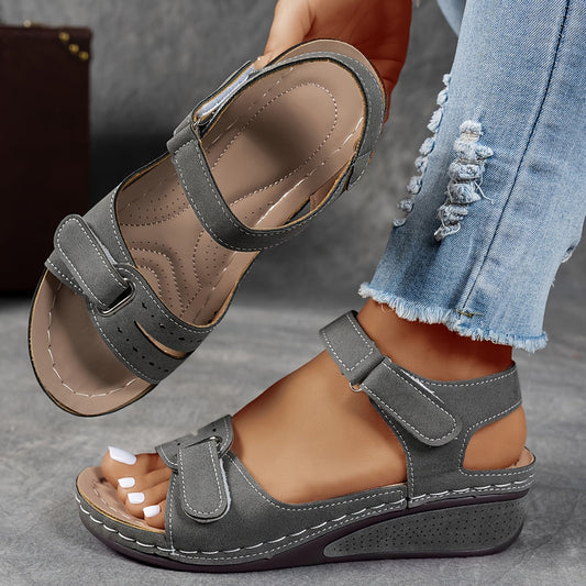 Ariya | Sandalias Ortopédicas Beige Comfort Flex con Ajuste Regulable
