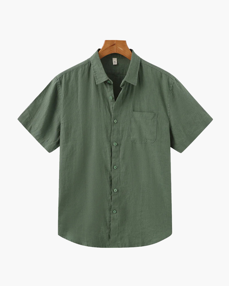 Camisa de Lino Manga Corta St. Tropez