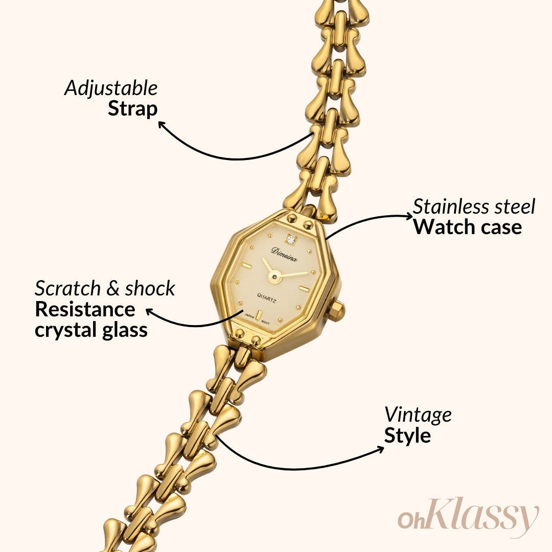Celeste | Reloj Dorado con Esfera Dorada
