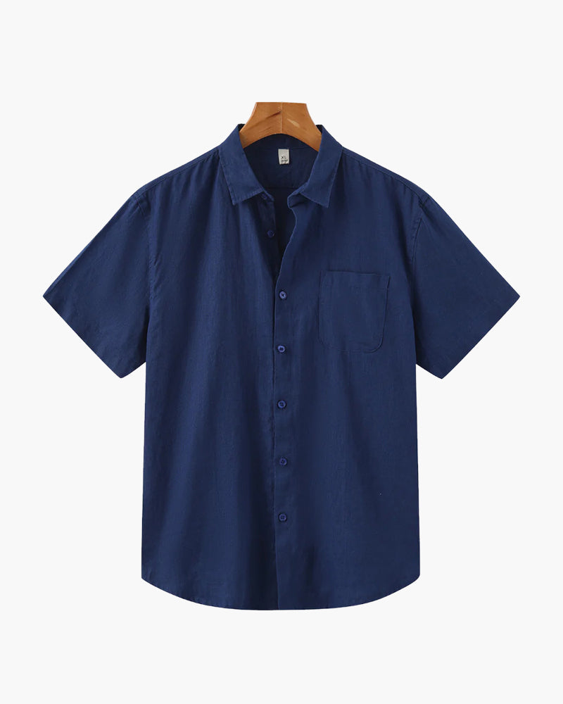 Camisa de Lino Manga Corta St. Tropez