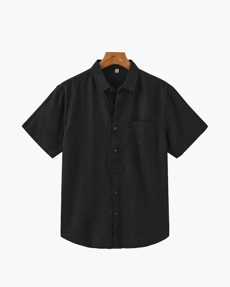 Camisa de Lino Manga Corta St. Tropez