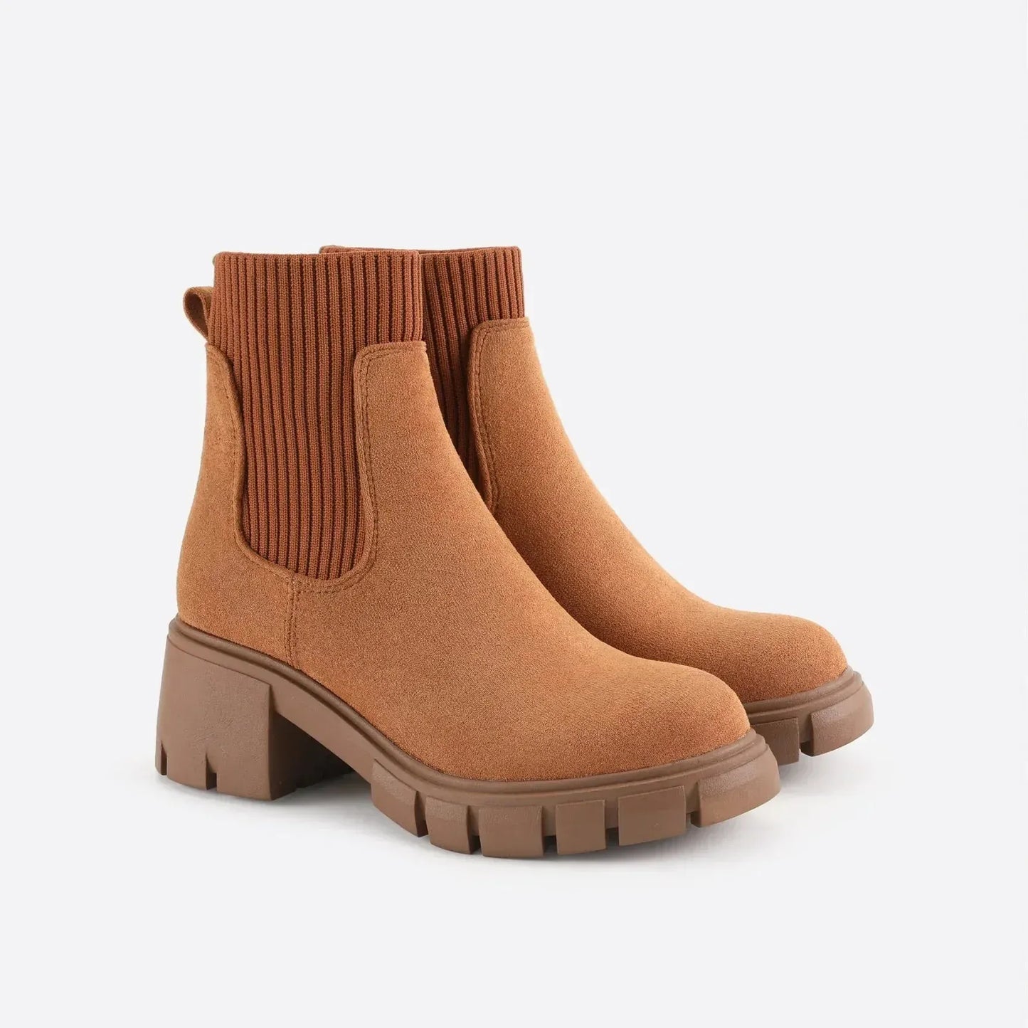 Boreal | Botas Chelsea Caqui de Caña Baja con Forro Cálido