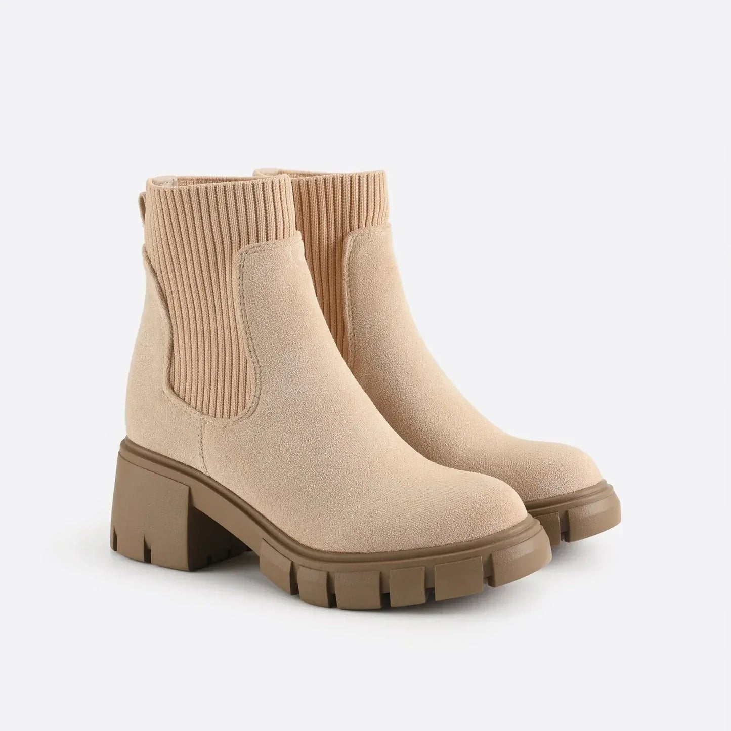 Boreal | Botas Chelsea Caqui de Caña Baja con Forro Cálido