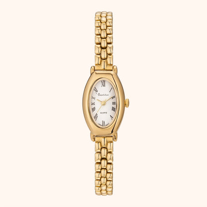 Beatrice | Reloj Dorado con Esfera Blanca