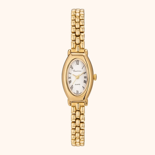 Beatrice | Reloj Dorado con Esfera Blanca