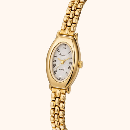 Beatrice | Reloj Dorado con Esfera Blanca
