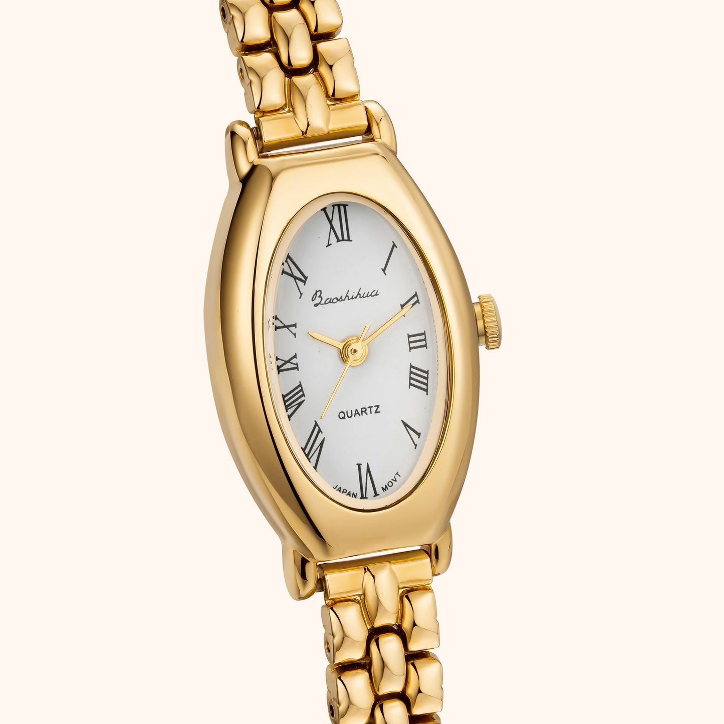 Beatrice | Reloj Dorado con Esfera Blanca