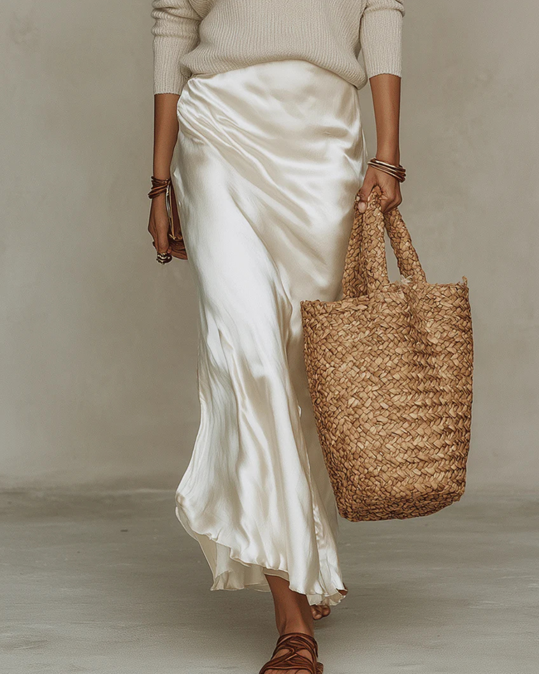 Anaïs | Vestido midi satinado elegante