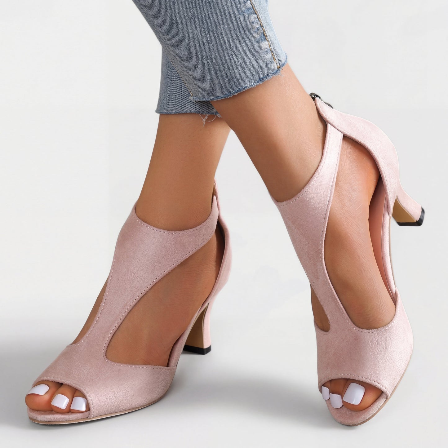 Zorine | Sandalias Ortopédicas Rosas con Cuña de 5 cm y Plantilla Ergonómica