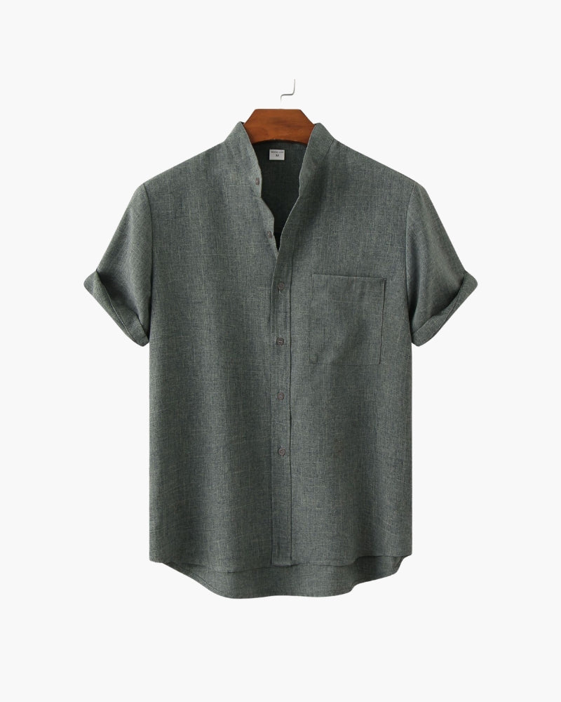 Camisa Cuello Mao Kensington