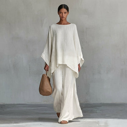 Christine | Conjunto de Dos Piezas con Mangas Largas y Pantalón Ancho